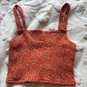 Orange Knit Women's Top